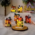 thumbnail image 3 of Christmas Decoration Resin Christmas Glowing House Micro Landscape Ornament, 3 of 6