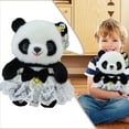 thumbnail image 2 of LGHDIWN 9.8" Panda Stuffed Animals Plush, Cute Plushies for Animal Themed Parties Teacher Student Award, Animal Toys for Baby, Boy, Girls, Great for Nursery, Room Decor, Bed, 2 of 9