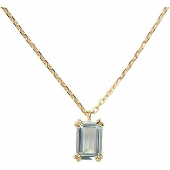 Aquamarine Gemstone Pendant Necklace, AAA Natural Aquamarine Necklace, Aquamarine Necklace, March Birthstone, Womens Pendant Necklace, 925 Sterling Silver Necklace, Wedding, Adjustable Chain Pendant