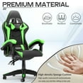 thumbnail image 4 of Bigzzia Gaming Chair Office Chair, Adjustable Headrest and Lumbar Support, Green, 4 of 8