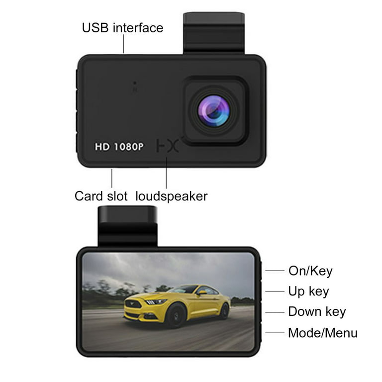 RnemiTe-amo Deals！Dash Cam FHD 1080P Car Camera,3.0 Inch IPS Screen Car  Dash Camera, Dashboard Camera,Night Vision,With Backup Camera,Parking