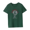 thumbnail image 4 of Camiseta de mujer con cuello redondo y trajes suaves, camiseta básica para el trabajo de vacaciones en la calle L, 4 of 7