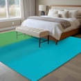 thumbnail image 4 of Green Blue Ombre Striped Area Rugs 6'x9', Washable Small Throw Rugs for Kitchen Dining room, Modern Color Vertical Indoor Outdoor Rug Non-Slip Low Pile Carpet Runner Reversible Floor Mats, 4 of 8