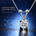 thumbnail image 2 of 14K White Gold Plated Solitaire CZ Pendant Necklace for Women, 2 of 7