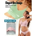 thumbnail image 5 of Livona 3 Pack Sports Bras for Women- Wireless Soft Workout Bra, Padded Fitness Bralette, Comfort Crop Cami Tank S-XXL, 5 of 6