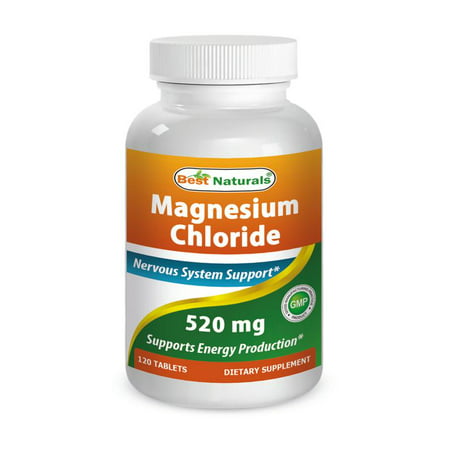 Best Naturals Magnesium Chloride 520 mg 120 (Best Form Of Magnesium For Fatigue)
