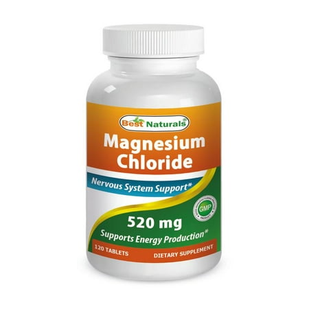 Best Naturals Magnesium Chloride 520 mg 120 (Best Magnesium Supplement For Deficiency)