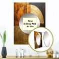 thumbnail image 3 of Designart "Gleaming Bronze Balance" Abstract Shapes Mirror Wall Decor - Modern Brown Abstract Mirror Wall Art For Bathroom - 32" x 24" Inch, 3 of 5