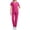 Hot Pink-50228AA, variant on Medical Uniform Women's Scrubs Set Nurse Uniform Jogger Suit Stretch Top & Pants Scrubs Set for Women