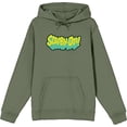 thumbnail image 5 of Scooby-Doo Logo Title Adult Olive Long Sleeve Hoodie-Small, 5 of 7