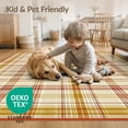 thumbnail image 4 of ODIKA 9'x12' Washable Area Rug Non-Shedding, Easy Care Rag Checkered Layered Farmhouse Tartan Plaid Boho Distressed for Master Suite, California King, Under Bed, 4 of 7