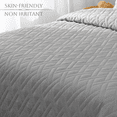 thumbnail image 2 of 3-Piece Quilt Queen Bedspread Plaid Bedding Microfiber Bedspread Coverlet Set,Gray, 2 of 7
