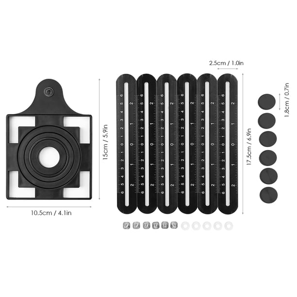 Regla universal y herramienta duplicadora de calibre de contorno Herramienta de medición Eccomum 5 pulgadas