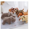 thumbnail image 3 of Lindo llavero de peluche de animal de zoológico, hipopótamo acostado, juguete colgante, mini peluche suave para niños y coleccionistas., 3 of 3