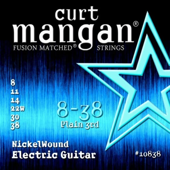Curt Mangan Guitare Électrique à Enroulement Nickel 8-38