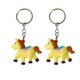 thumbnail image 1 of Llavero con diseño de caballo del zodiaco, tamaño compacto y mini, hecho a mano, para bolsos, mochilas, carteras, coches y accesorios., 1 of 8