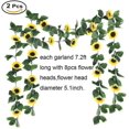 thumbnail image 2 of 7,2 pies / pieza Corona artificial de girasol 32 piezas Corona de seda de cabeza de girasol hiedra Corona de girasol decoración de girasol para cocina familiar arco de boda ducha de bebé, 2 of 5