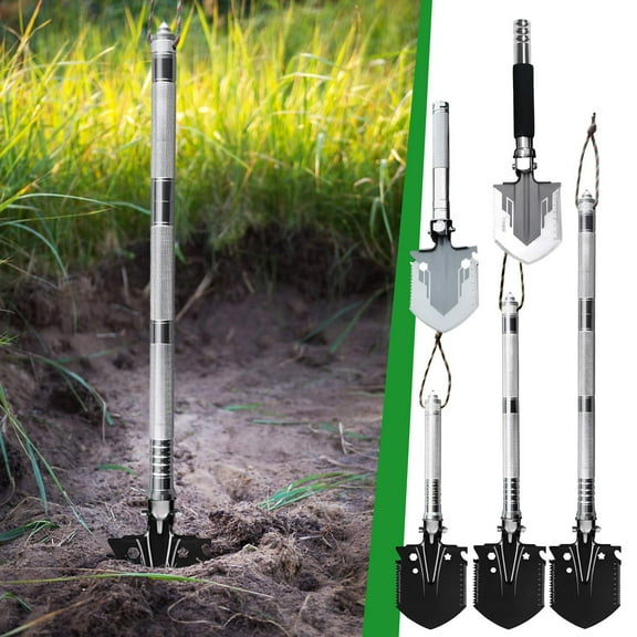 Multifunctional Folding Shovel, Manganese Steel Construction, Compact, Lightweight Design, Portable Outdoor Tool for Hiking/camping, Emergency Survival Gear, Durable Utility Shovel, Rkxzt