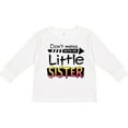 thumbnail image 3 of Inktastic Don't Mess with my Little Sister Boys or Girls Long Sleeve Toddler T-Shirt, 3 of 5