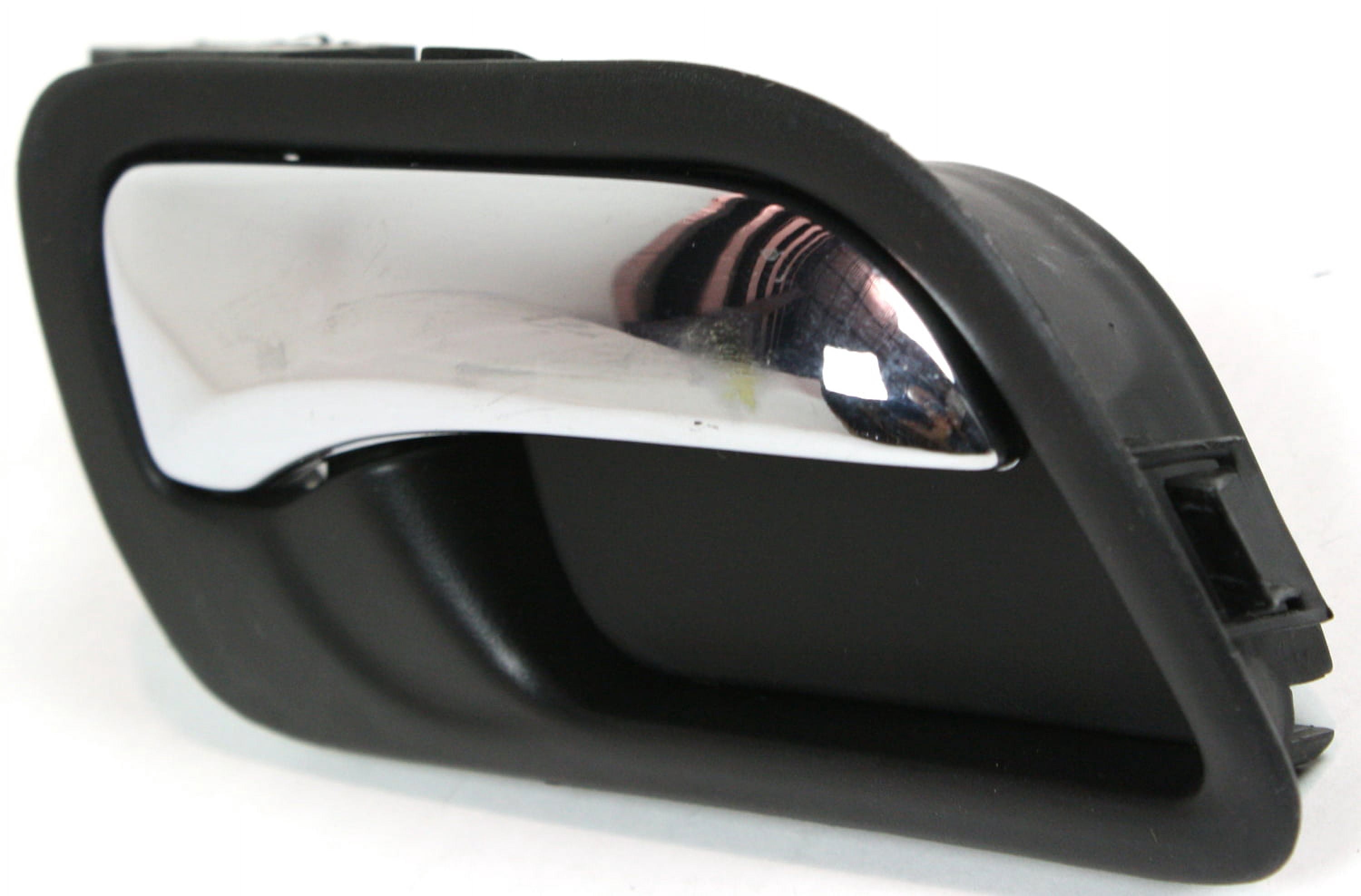 Interior Door Handle Compatible with 2003-2007 Honda Accord Front, Right Passenger Black bezel with chrome lever