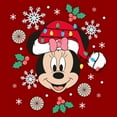 thumbnail image 2 of Womens Minnie Mouse Christmas Snowflakes and Ornaments T Shirt, 2 of 5