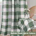 thumbnail image 4 of DriftAway Buffalo Plaid Check Curtains Woven Plaid Pattern Lined Blackout Thermal Insulated Window Curtain Grommet 2 Layers 2 Panels 52 Inch by 96 Inch Loden Green, 4 of 8
