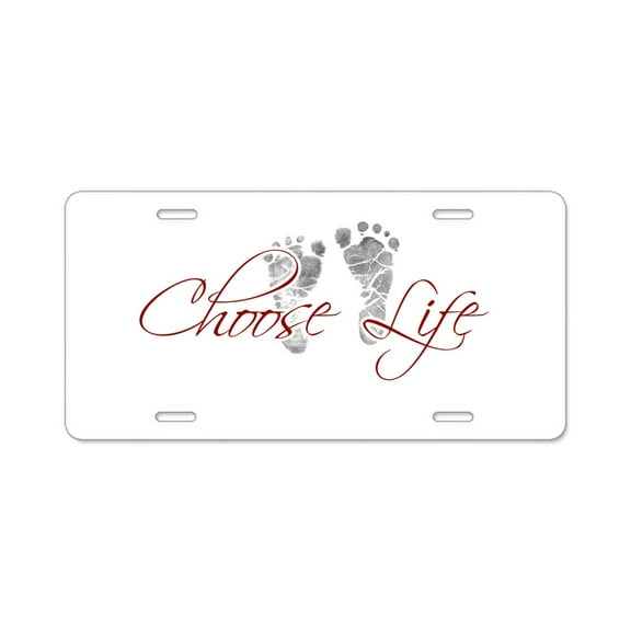 CafePress - Choose Life - Aluminum License Plate, Front License Plate, Vanity Tag