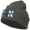 Dk Grey, variant on Finland FIN Flag Embroidered Long Beanie - Dk Grey OSFM