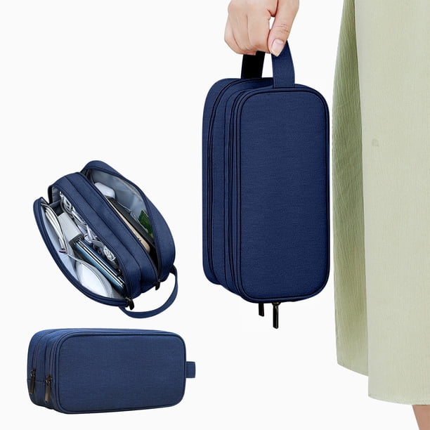 Bolsa de almacenamiento de accesorios digitales multifuncional con compartimentos de almacenamiento de doble capa y bolsa de almacenamiento impermeable portátil de gran capacidad Almacenamiento digita