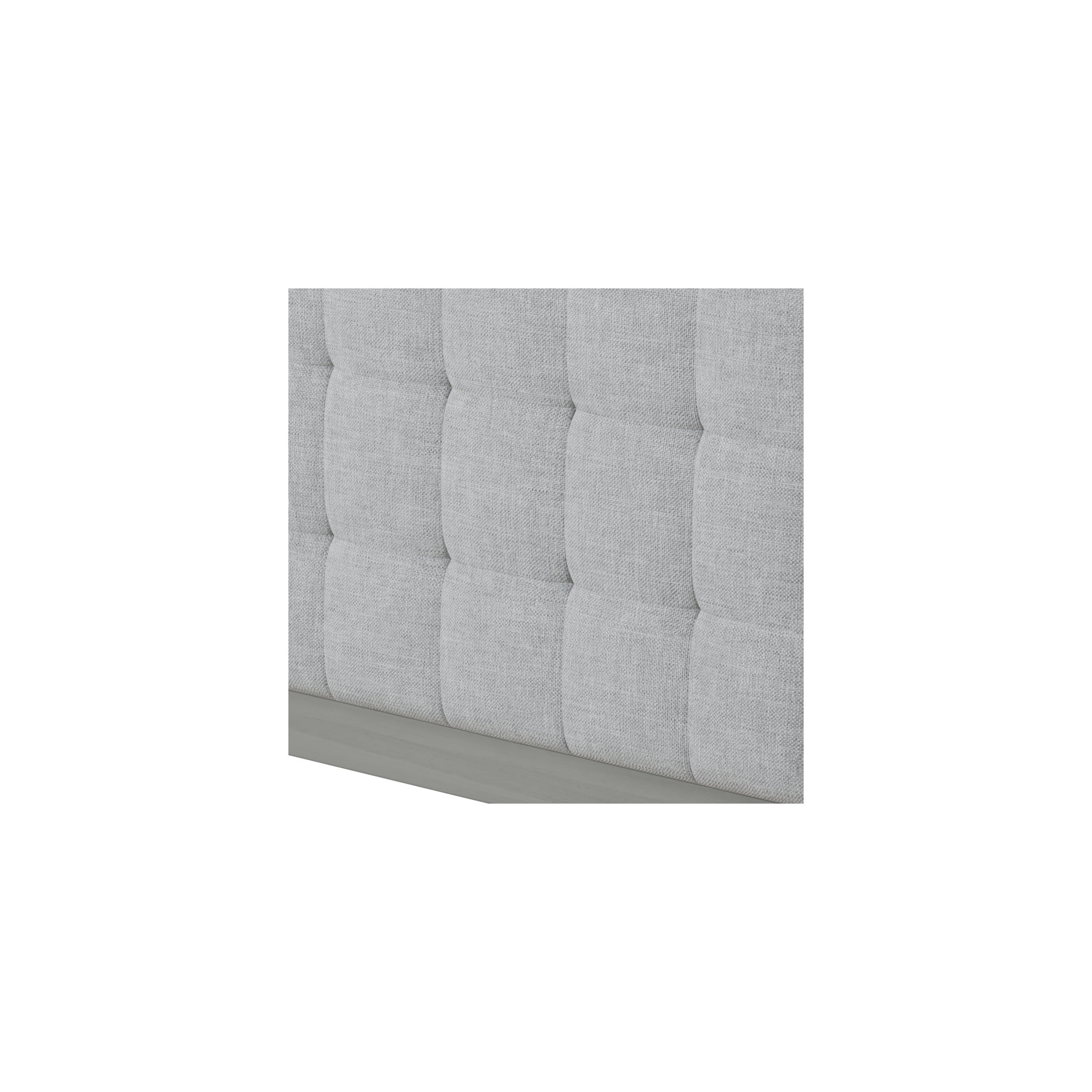 Bohemian Grey Queen Size Bed Frame with Upholstered Tufted Headboard