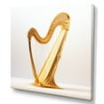 thumbnail image 2 of Designart "Golden Serenity In Harp Harmony I" Music Wall Art Living Room, 2 of 7
