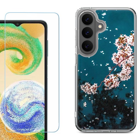Phone Case for Samsung Galaxy A37 5G, with Screen Protector, by OneToughShield - Night Blossom