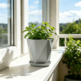 thumbnail image 6 of Large Plastic Flower Pot with Drainage Holes - 16.5x16x14.5cm Thickened Planter for Indoor/Outdoor Use - Balcony, Garden, Windowsill Decor - Set of 1, 6 of 8