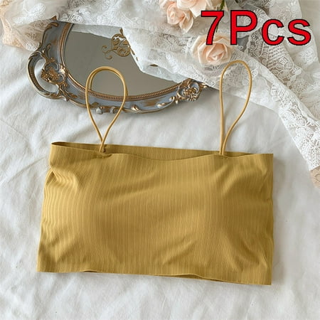 

7pcs Seamless Bandage Bra Sexy Lingerie Invisible Top Yellow