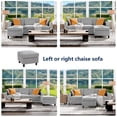thumbnail image 6 of Walsunny 73.6" Convertible Sectional Sofa Couch L Shaped Couch Reversible Chaise for Small Living Room Apartment,Light Gray, 6 of 9