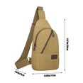 thumbnail image 3 of YSGFHGJW Men's Canvas Chest Bag - Heavy-Duty Zipper, Adjustable Strap, Large Capacity - Outdoor Hiking, Daily Commute Crossbody Messenger Bag, 3 of 6