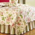 thumbnail image 3 of Pink Brianna Floral Flowers Full/Queen Cotton Quilt, 3 of 4
