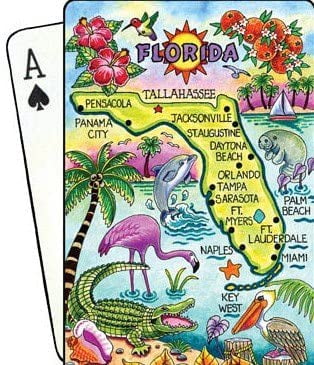 Travelers Souvenir Playing Cards 4 Deck Pack Florida