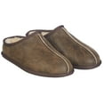 thumbnail image 1 of Kirkland Signature Men's Shearling Clog Slipper Chocolate Bomber Brown (13), 1 of 4