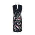thumbnail image 2 of Catherine Malandrino Crew Neck Sleeveless Floral Print Key Hole Back Jersey Dress-FLORAL / M, 2 of 3