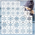 thumbnail image 1 of Set de 30 plantillas de copos de nieve navideños de Boqon, 7,5 a 10 cm, 1 of 9
