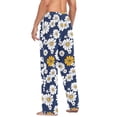 thumbnail image 3 of FORMRS Mens Pajama Pants with Pockets Soft Cotton Sleepwear Lounge Bottoms, Sizes S-2XL, Retro Daisy Pattern, 3 of 7