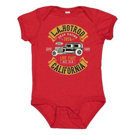 

Inktastic LA Hot Rod Drag Racing Gift Baby Boy or Baby Girl Bodysuit