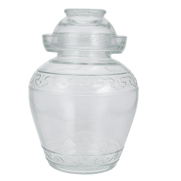 1pc jarro doméstico cocina frasco pickle jarro de almacenamiento de vidrio transparente frasco de encurtido con tapa