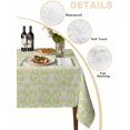 thumbnail image 2 of Green Boho Table Cloth, Waterproof Tablecloth for Rectangle Tables, Vintage Abstract European Floral Pattern Reusable Washable Fabric Table Cover for Restaurant Kitchen Dining Tables 52"x70", 2 of 9