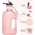 thumbnail image 6 of GEDUX 64oz Half Gallon Motivational Water Bottle with 2 Lids (Chug and Straw), BPA Free Sports Drink Water Jug with Time Marker for Camping Sports Workouts and Outdoor Activity, 6 of 7