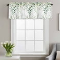thumbnail image 3 of Eucalyptus Leaf Window Valance for Kitchen, Watercolor Green Plant Country Rod Pocket Short Curtain for Small Windows, Light Filtering Decorative Valance, 42 x 18 Inch, 1 Panel, 3 of 9