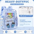 thumbnail image 3 of DAKIMOE Clear Backpack Heavy Duty Stadium Approved School Cute Transparent Backpacks Clear Bag Travel, 3 of 8