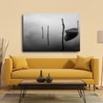 thumbnail image 2 of wall26 - Black and White Photo of a Lone Boat Floating on a Lake - Canvas Art Home Art - 12x18 inches, 2 of 4