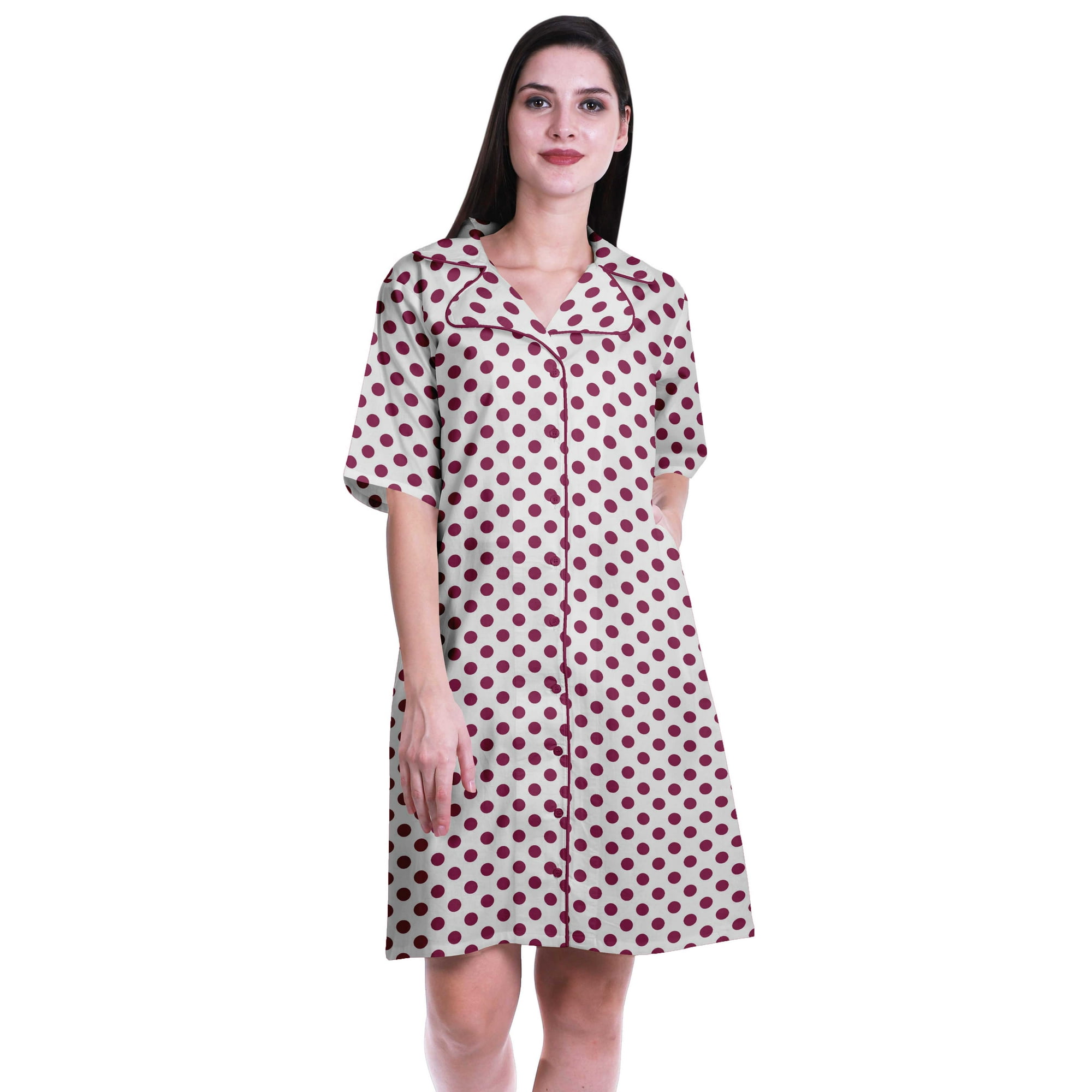 Moomaya Womens Night Shirt For Sleeping Printed Sleepwear Nightdress-S-XXL